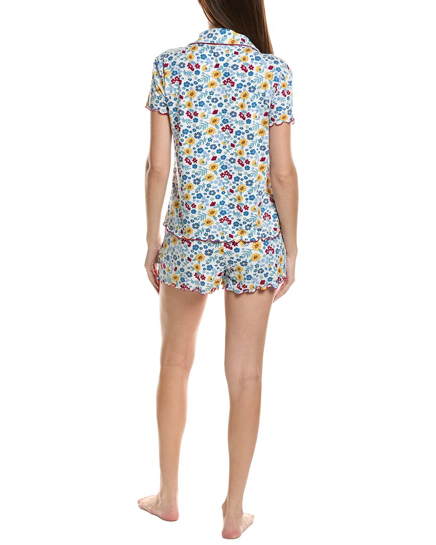 Thread & Stitch 2Pc Notch Collar Top & Short Pj Set