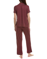 Thread & Stitch 2Pc Notch Collar Top & Pant Pj Set