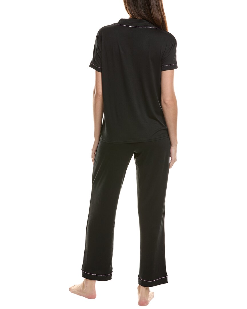Thread & Stitch 2Pc Notch Collar Top & Pant Pj Set