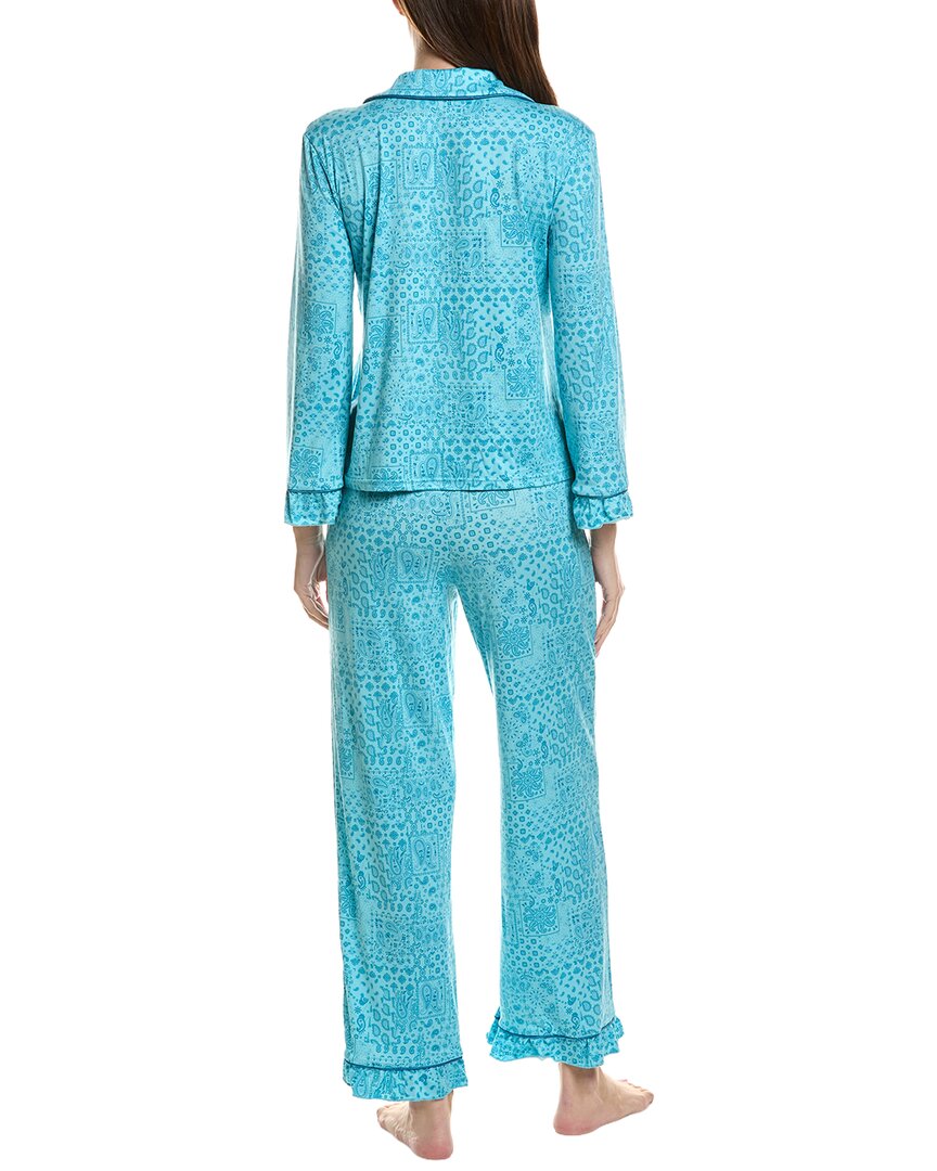 Sugar 2Pc Ruffle Sleeve Notch Collar & Ruffle Pant Pj Set