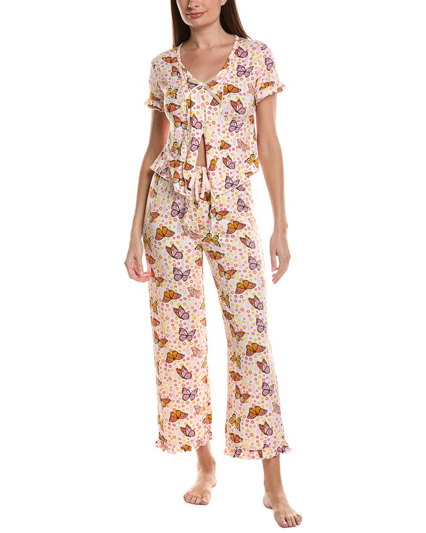Sweet Whispers 2Pc Frilly Top & Pant Pj Set