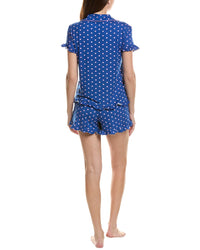 Sweet Whispers 2Pc Notch Collar Top & Short Pj Set