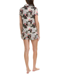 Sweet Whispers 2Pc Notch Collar Top & Short Pj Set