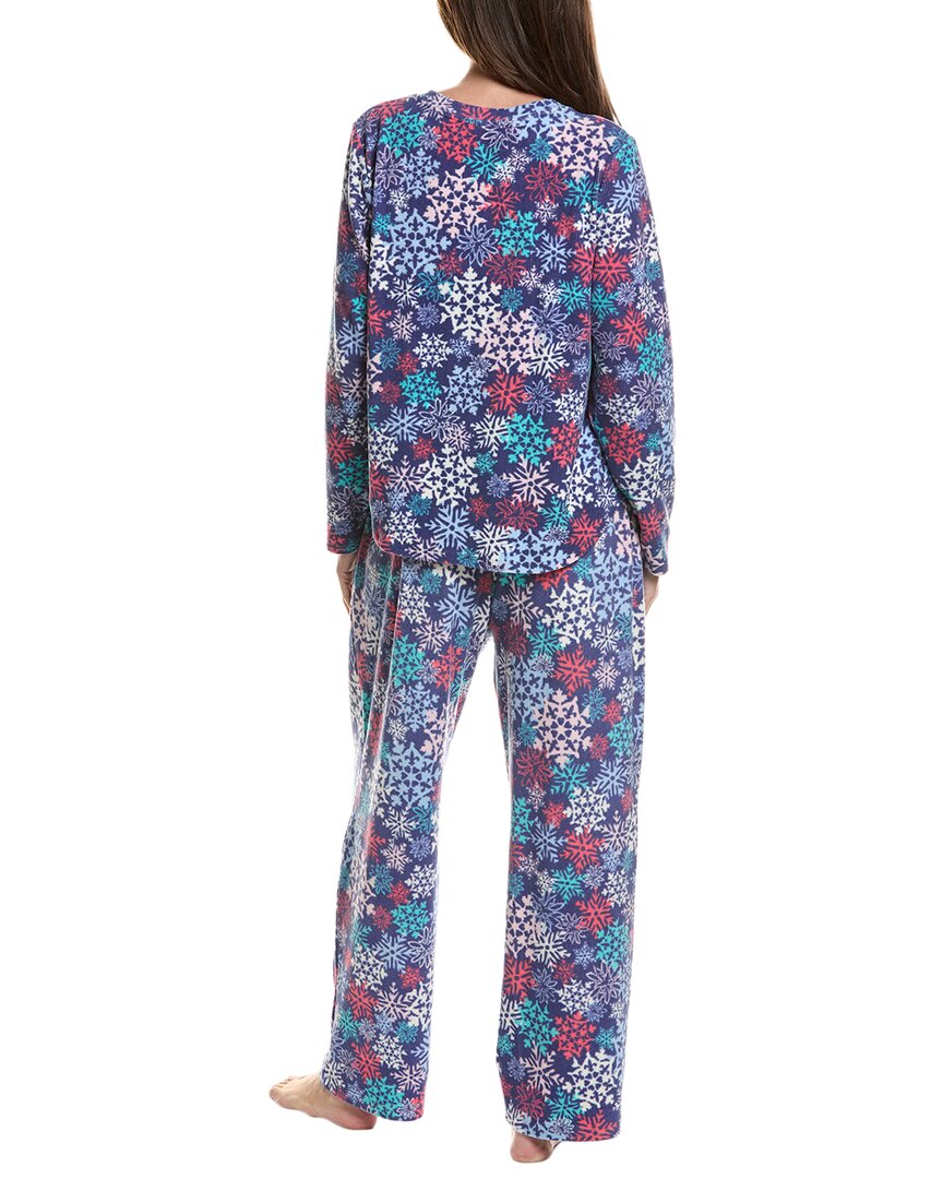 Hue 2Pc Waffle Fleece Pajama Set
