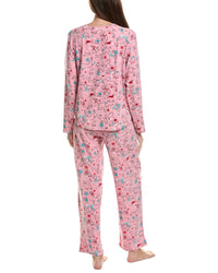 Hue 2Pc Waffle Fleece Pajama Set
