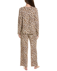 Hue 2Pc Waffle Fleece Pajama Set