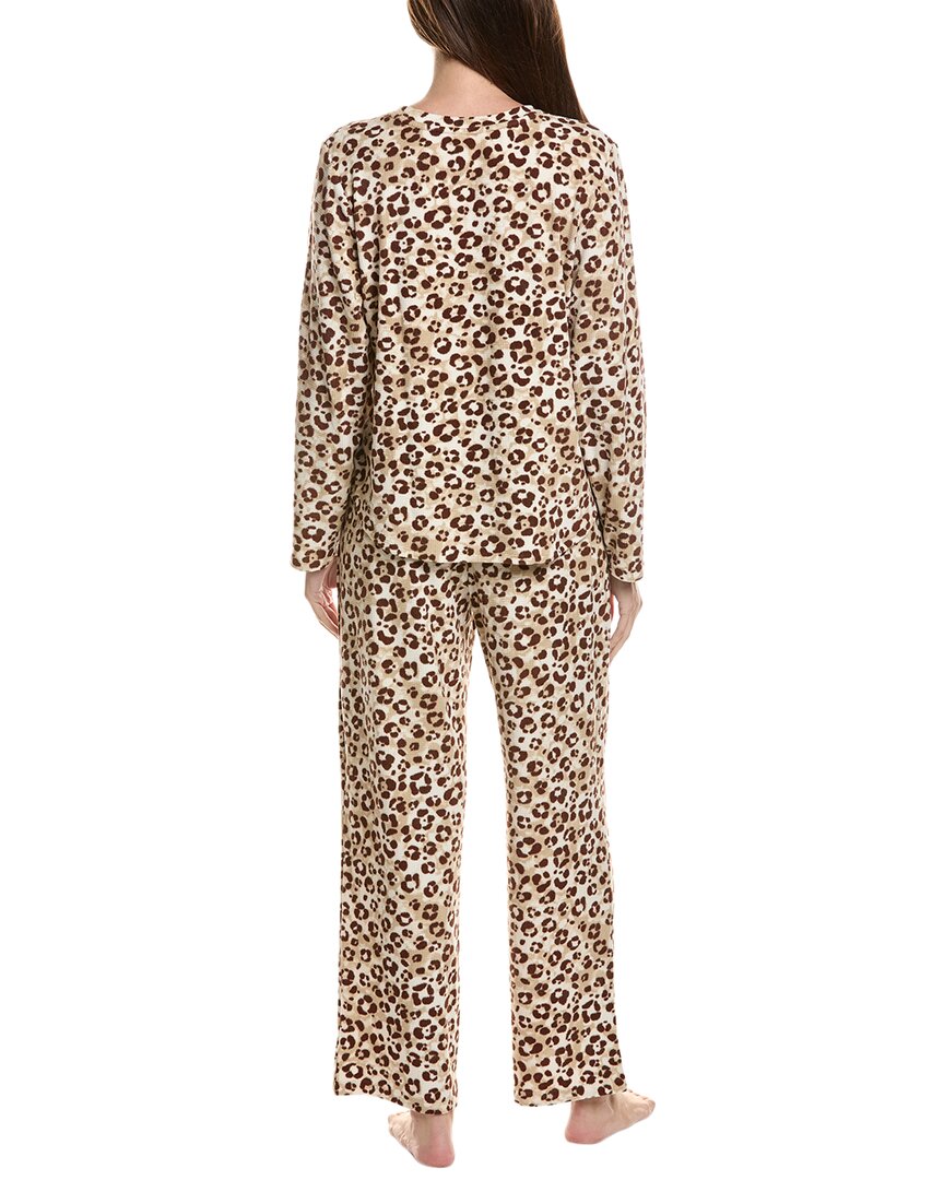 Hue 2Pc Waffle Fleece Pajama Set