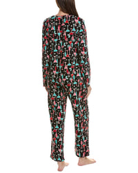 Hue 2Pc Waffle Fleece Pajama Set