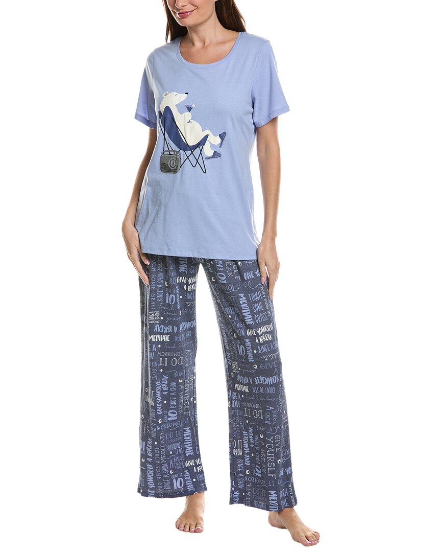 Hue 2Pc Embellished Pajama Set