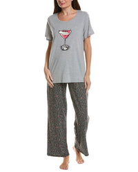 Hue 2Pc Embellished Pajama Set