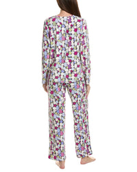 Hue 2Pc Waffle Fleece Pajama Set