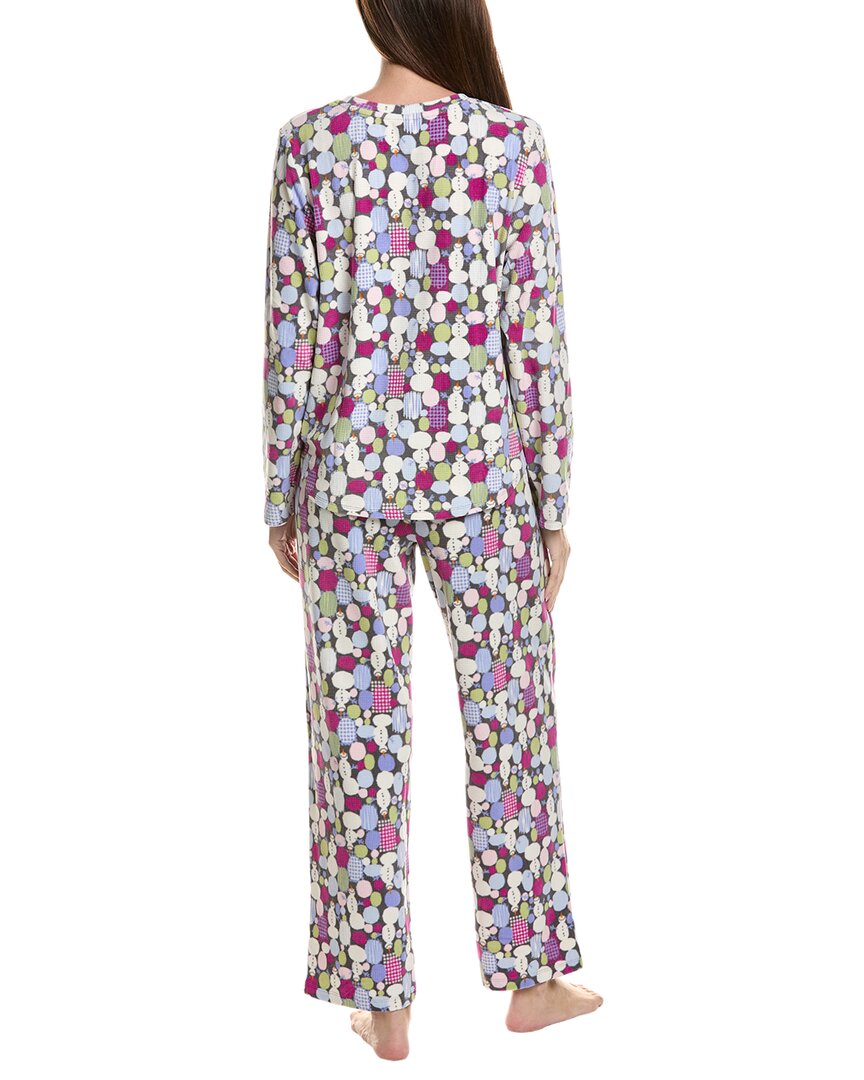 Hue 2Pc Waffle Fleece Pajama Set