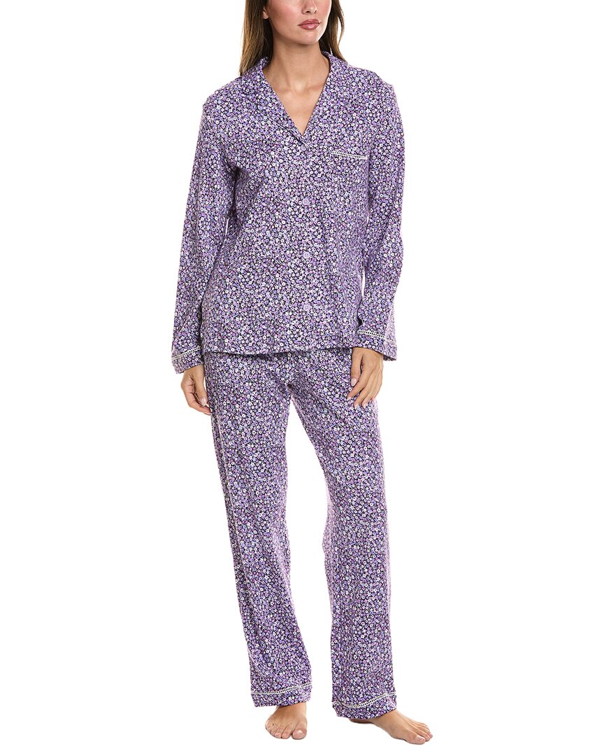 Carole Hochman 2Pc Notch Top & Pant Set