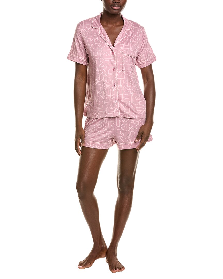 Dkny 2Pc Short Sleeve Top & Boxer Sleep Set