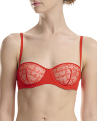 Wolford Unlined Balconette Bra 38DD Red