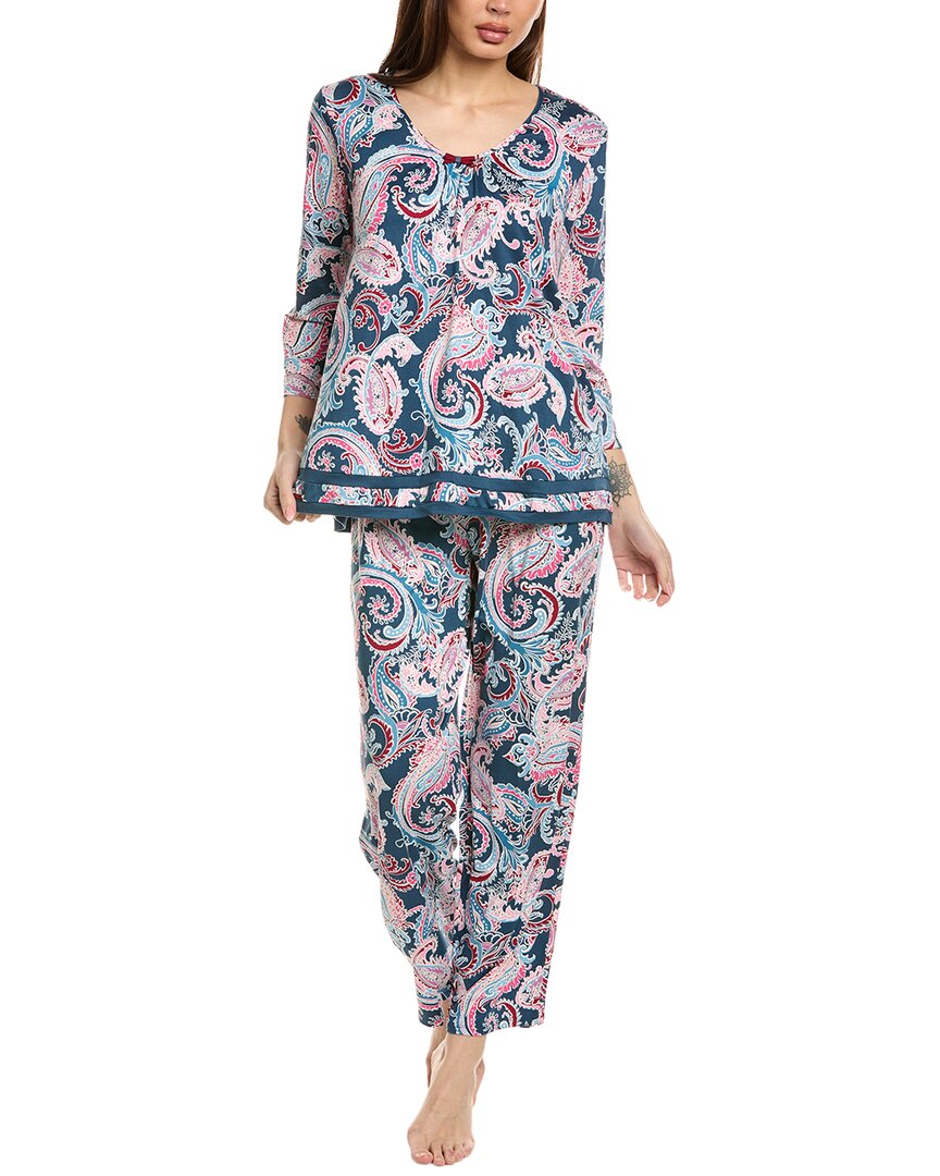 Ellen Tracy 2Pc Top & Pant Pajama Set