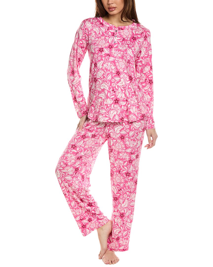 Ellen Tracy 2Pc Top & Pant Pajama Set