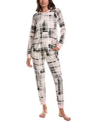 Kensie Kensie Womens  2Pc Top & Jogger Pant Set, Xs, Grey