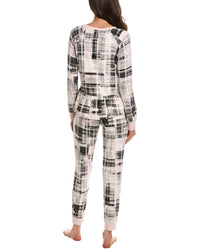 Kensie Kensie Womens  2Pc Top & Jogger Pant Set, Xs, Grey