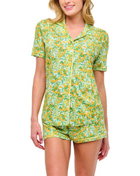 Cosabella 2Pc Bella Printed Top Boxer Pajama Set