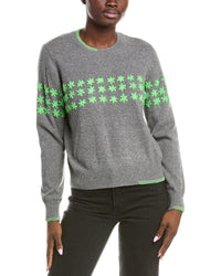 Brodie Cashmere Floral Embroidery Cashmere Sweater
