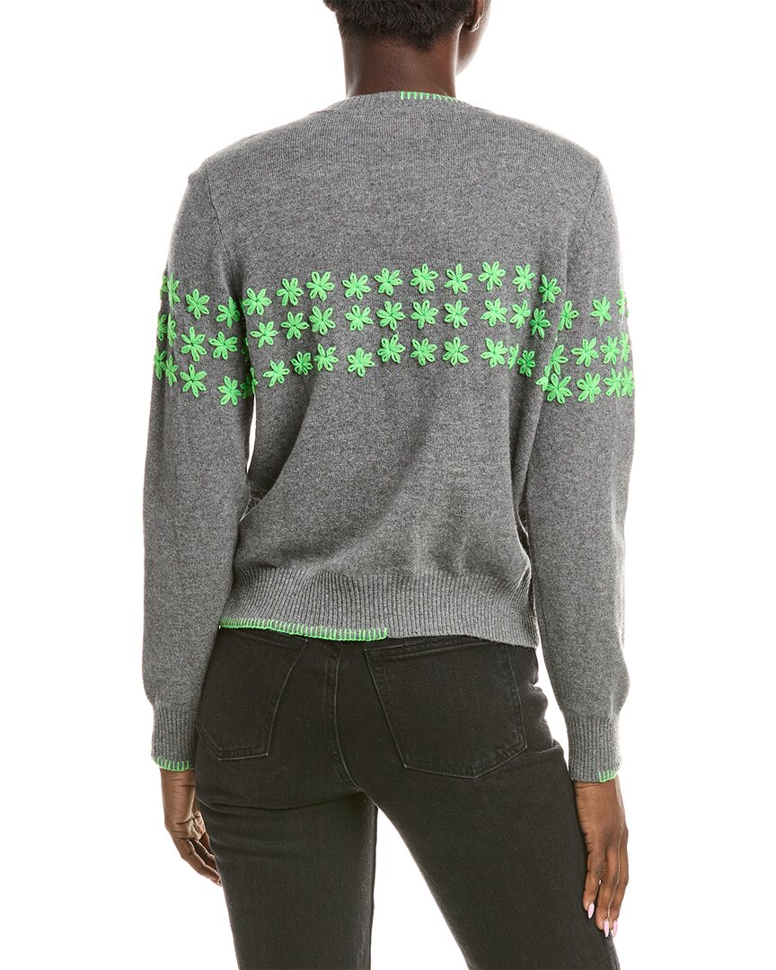 Brodie Cashmere Floral Embroidery Cashmere Sweater