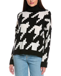 Brodie Cashmere Hayley Houndstooth Roll Neck Sweater