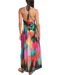Natori Floral Mirage Printed Halter Dress