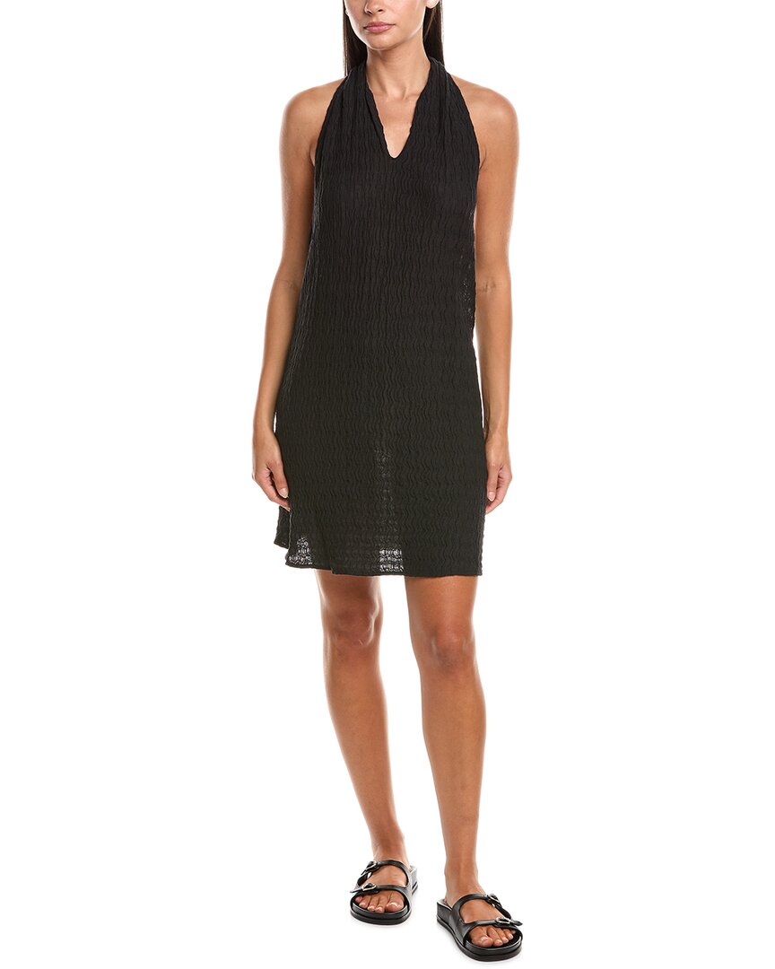 Natori Waves Mini Halter Dress Black