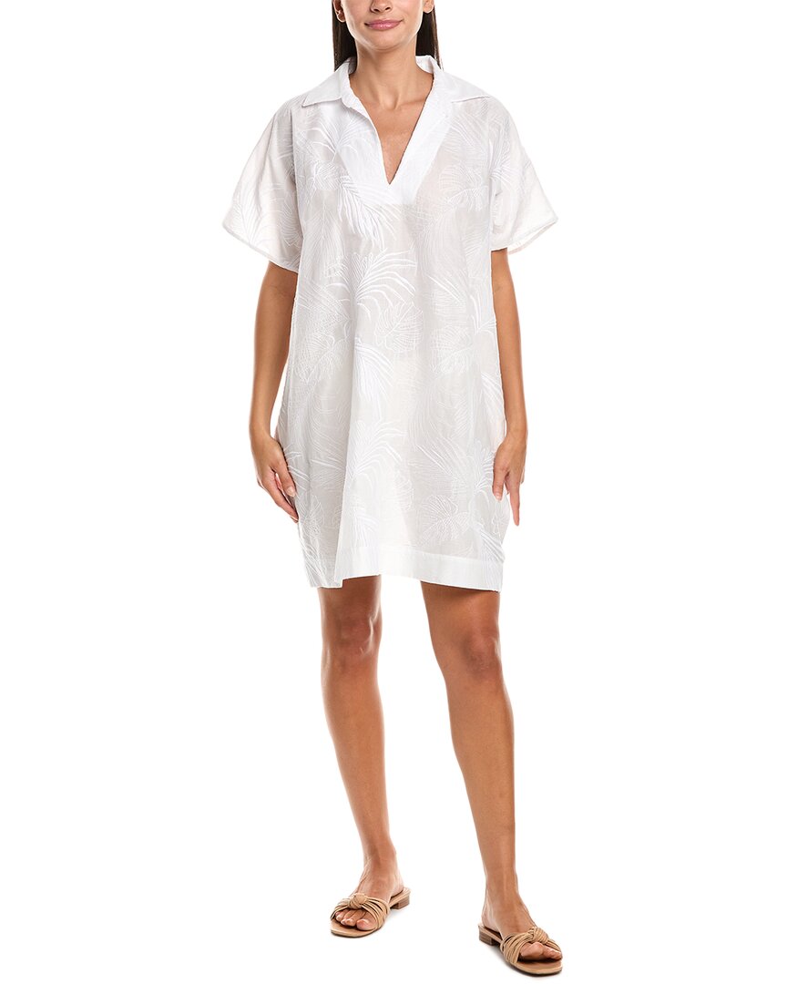 Natori Palm Oversized Caftan Regular 2 (XS) White