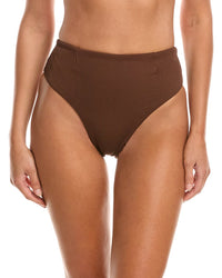 Haight Ribbed Classic Hotpant Bikini Bottom Brown Multi