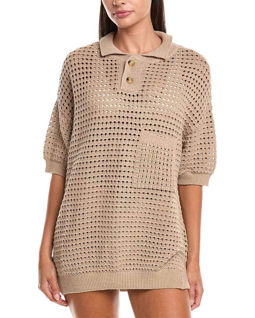 Haight Joana Knit Shirt Brown Multi