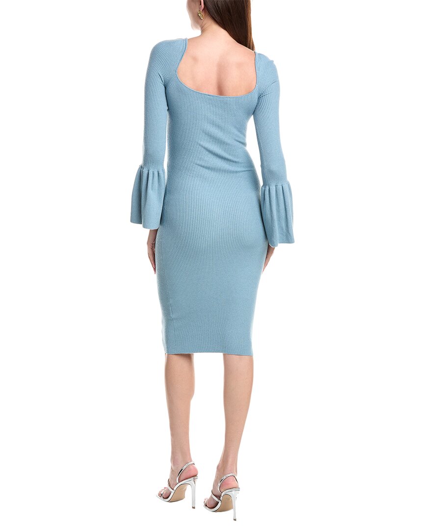 wool blend midi dress Serenette Wool-Blend Midi Dress, Blue / Regular 0 (XS)