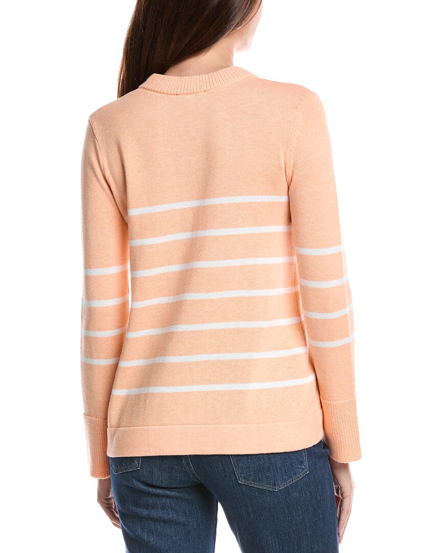 Forte Cashmere Stripe V-Neck Sweater