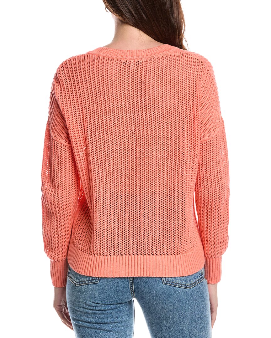 Forte Cashmere Open Stitch V-Neck Sweater