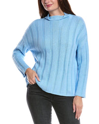 Forte Cashmere Rib Funnel Neck Sweater