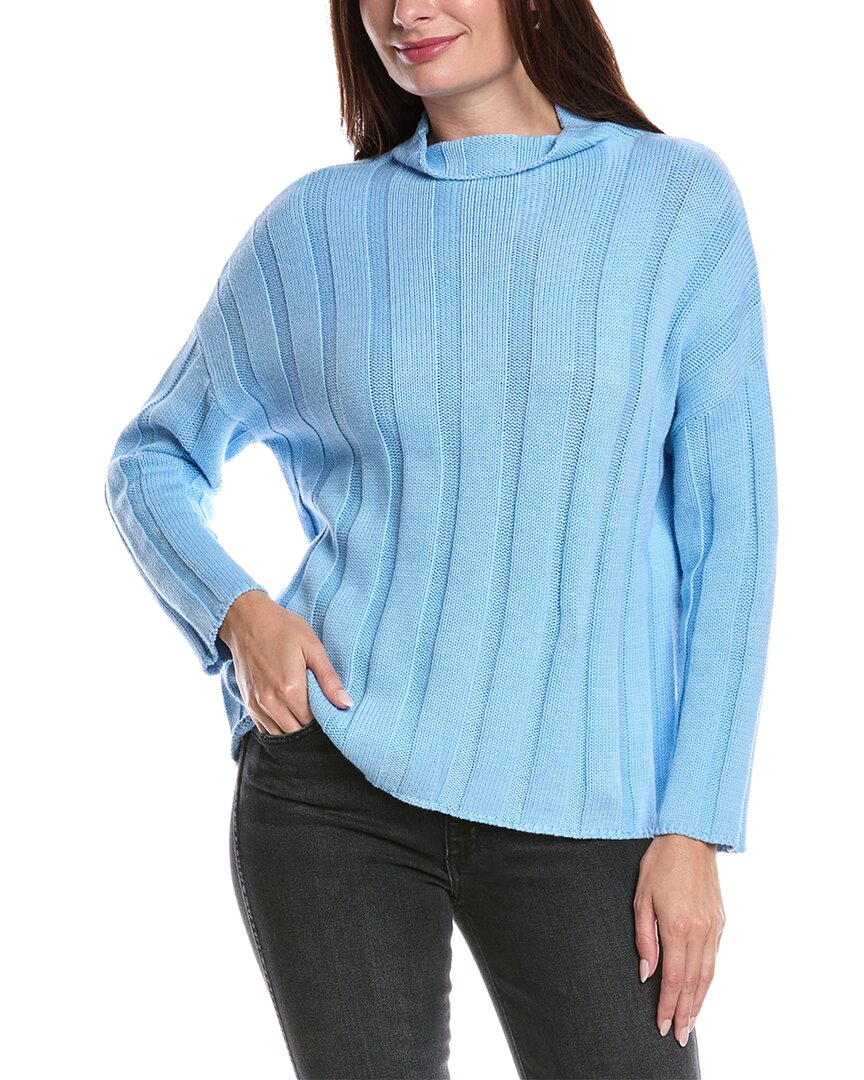 Forte Cashmere Rib Funnel Neck Sweater