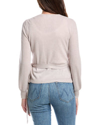Forte Cashmere Wrap Surplice Cashmere Sweater