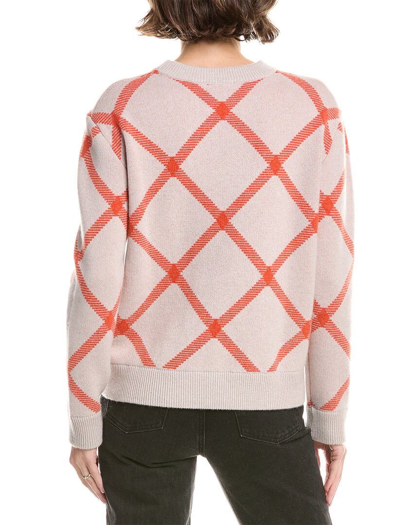 Forte Cashmere Reversible Bias Plaid Cashmere Sweater