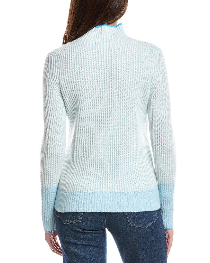 Forte Cashmere Plaited Rib Funnel Neck Cashmere Sweater