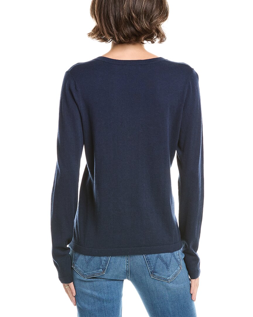 Forte Cashmere Split Neck Cashmere-Blend Sweater