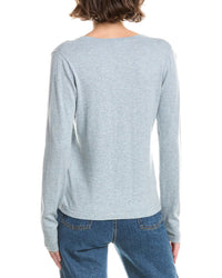 Forte Cashmere Split Neck Cashmere-Blend Sweater