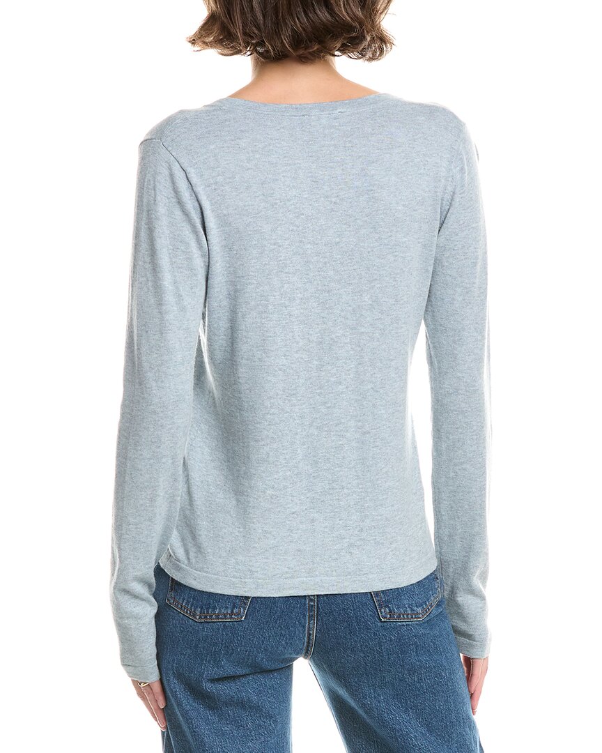 Forte Cashmere Split Neck Cashmere-Blend Sweater