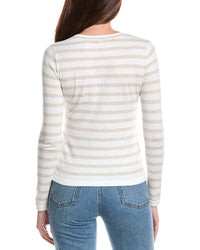 Forte Cashmere Split Neck Cashmere-Blend Sweater