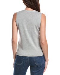 Forte Cashmere Button Silk & Cashmere-Blend Sweater Vest