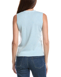 Forte Cashmere Button Silk & Cashmere-Blend Sweater Vest