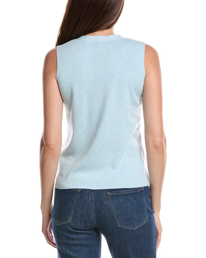 Forte Cashmere Button Silk & Cashmere-Blend Sweater Vest
