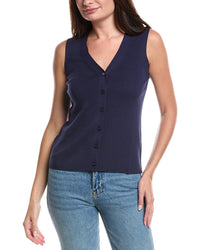 Forte Cashmere V-Neck Silk & Cashmere-Blend Vest