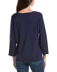 Forte Cashmere Easy Silk & Cashmere-Blend Sweater