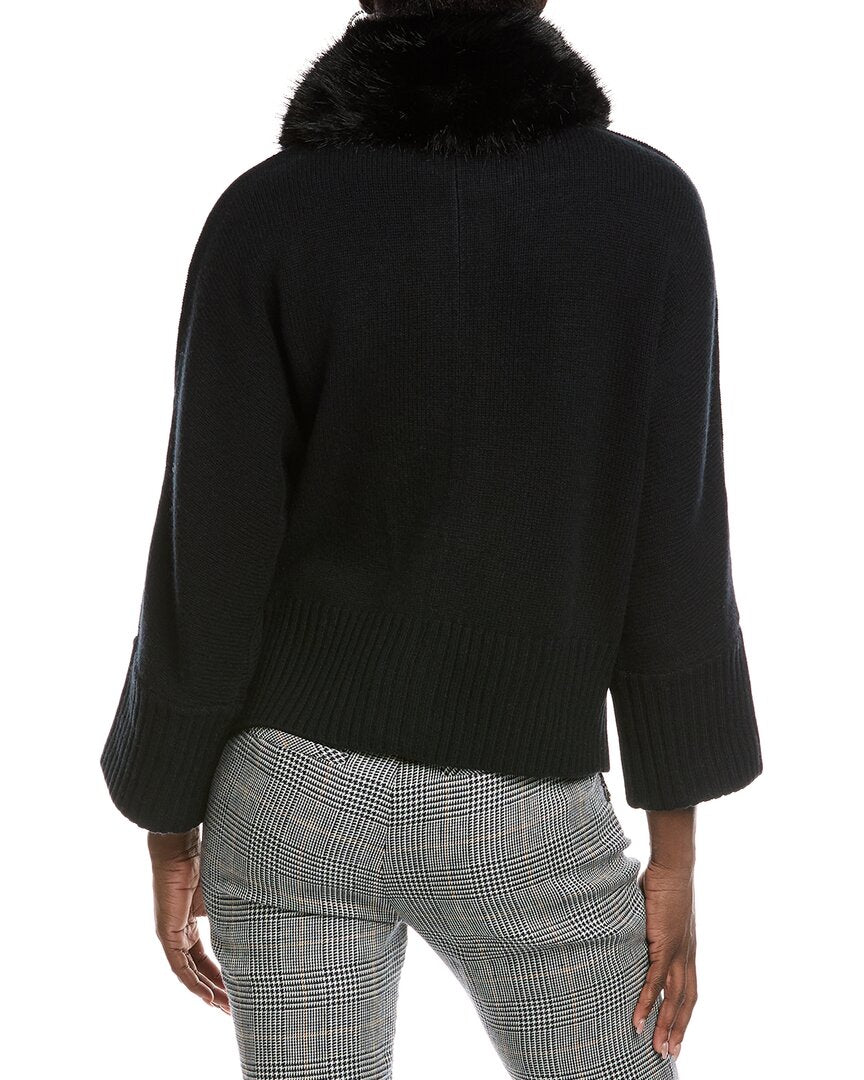 Forte Cashmere Collared Wool & Cashmere-Blend Cardigan